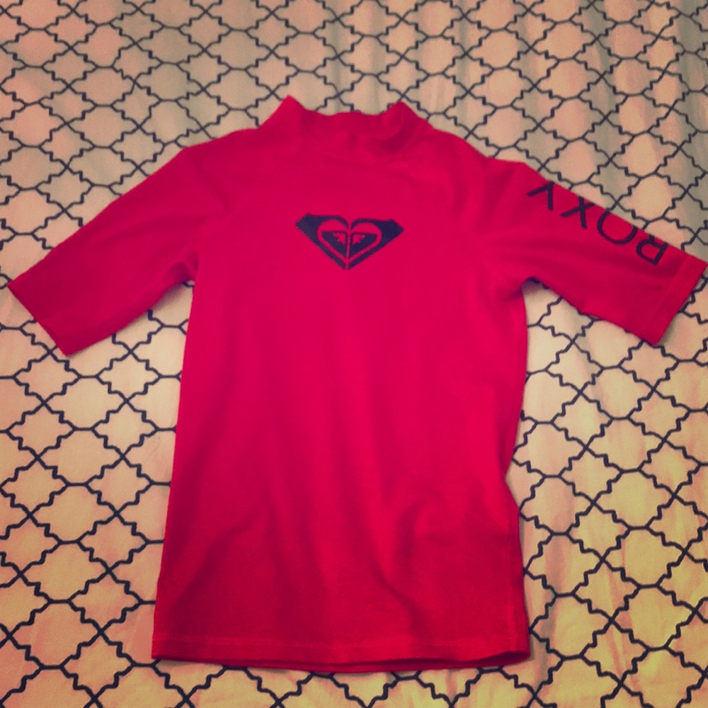 Roxy girls rash guard size 10 barely used!
